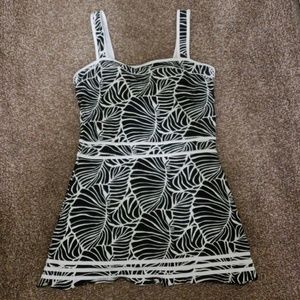 Flattering one piece swimwear